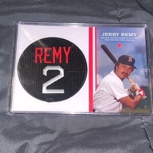 Jerry Remy Boston Red Sox Memorabilia Patch - Black/Red/White